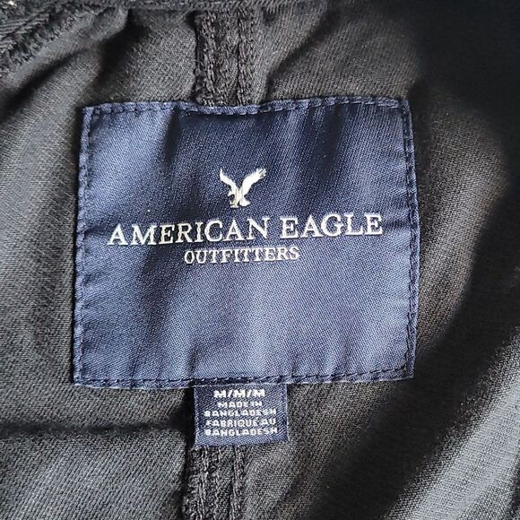 American Eagle Lyocell Assymetrical Jacket Women's Black Medium - Picture 3 of 7